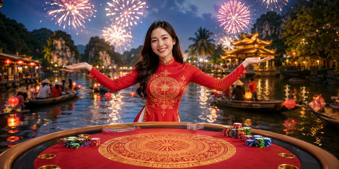 Người chơi tại Ninh Bình tham gia baccarat trực tuyến trong trang phục áo dài